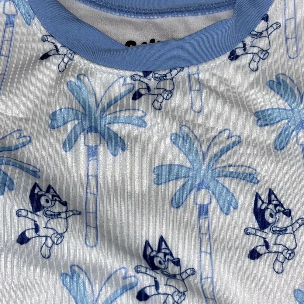 Bluey 2-piece Long Sleeve Rashguard swimsuit Swim lessons‎ UPF 50+  2T Beach